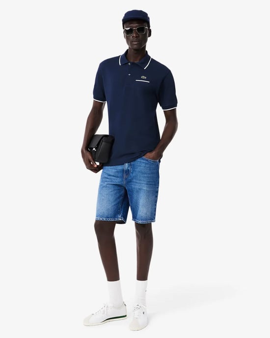 L.12.12 Classic Fit Polo Shirt in Dark Blue - Image 3