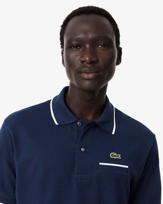 L.12.12 Classic Fit Polo Shirt in Dark Blue - Image 4