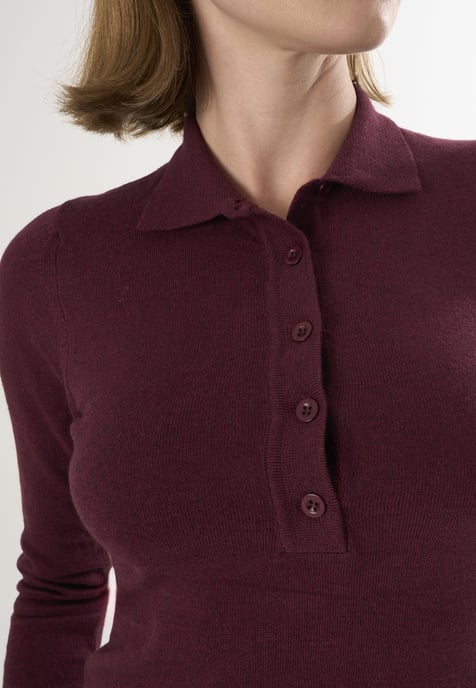 Pullover Polo Neck Buttoned Pullover - Image 3