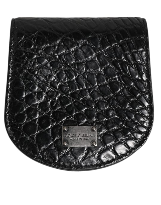 Zwarte Exotische Huid Munt Condom Case Houder Pocket Portemonnee - Image 1