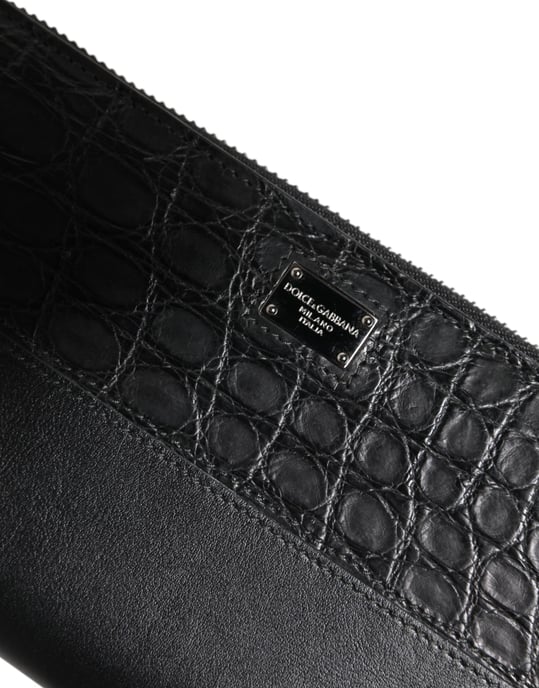 Zwart Leren Logo Plaque Zip Around Continental Portemonnee - Image 5