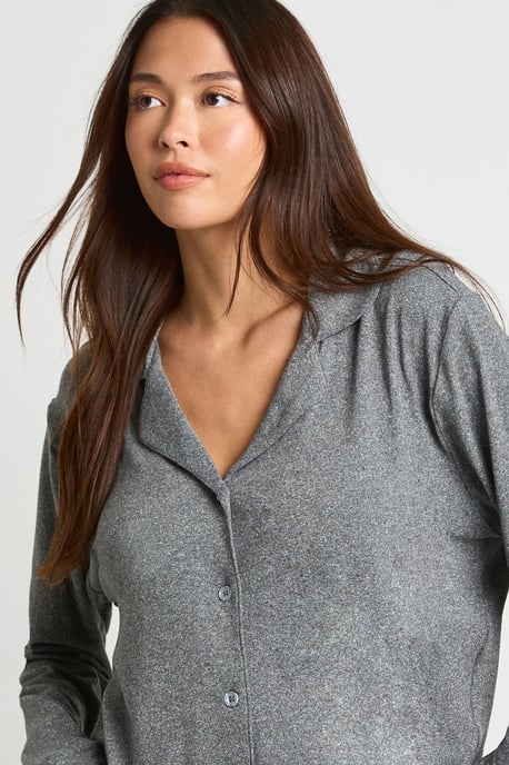 Soft Touch Button Through Shirt and Trouser Pyjama Set - Image 4