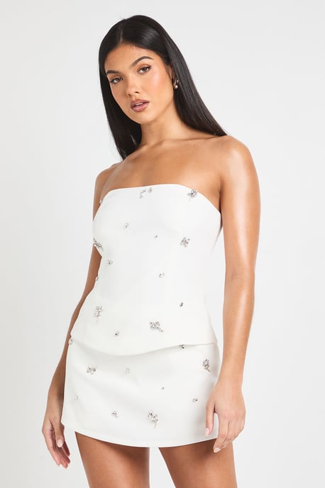 Diamante Embellished Skort - Image 1