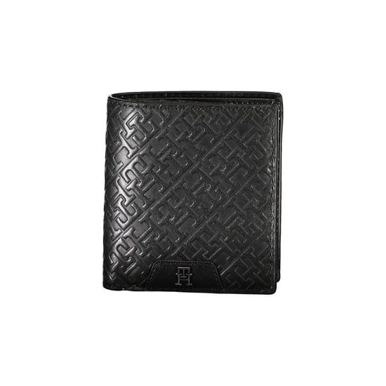 Tommy Hilfiger Sleek Zwart Leren Tweevak Wallet - Image 1