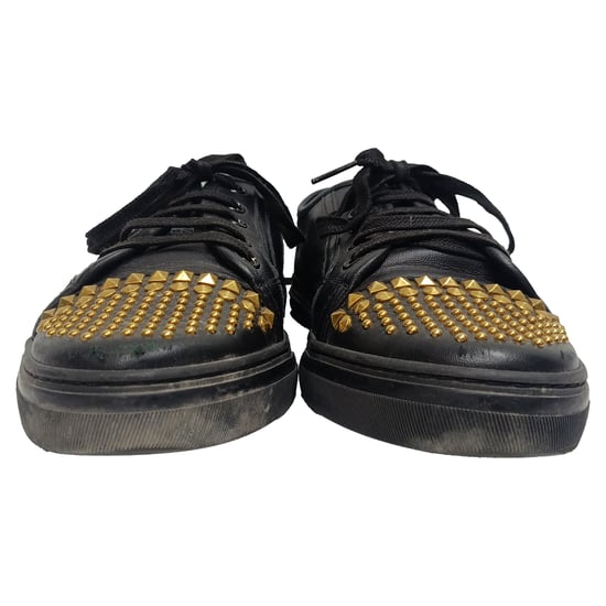 Gucci California Studded Low-Top Sneakers in Black Leather - Image 4