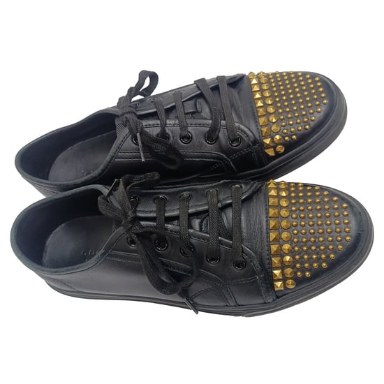 Gucci California Studded Low-Top Sneakers in Black Leather - Image 5