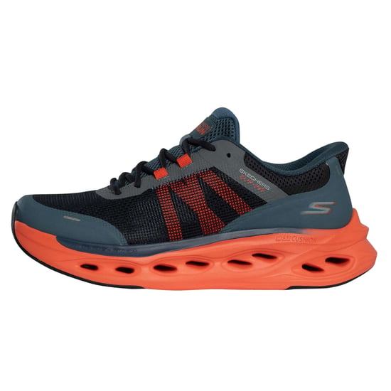 Skechers Heren Max Cushioning Glide-Step Sportschoenen (Marine/Oranje) - Image 3