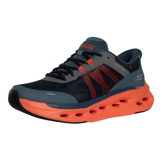 Skechers Heren Max Cushioning Glide-Step Sportschoenen (Marine/Oranje) - Image 4