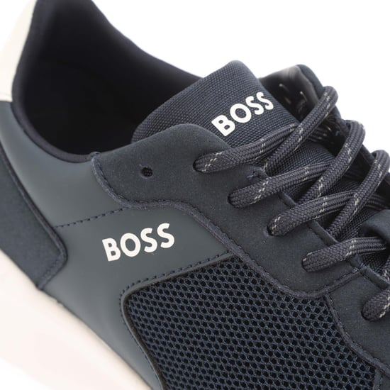 Boss Mens Extreme Suede Running Trainers (Mörkblått/vit) - Image 5