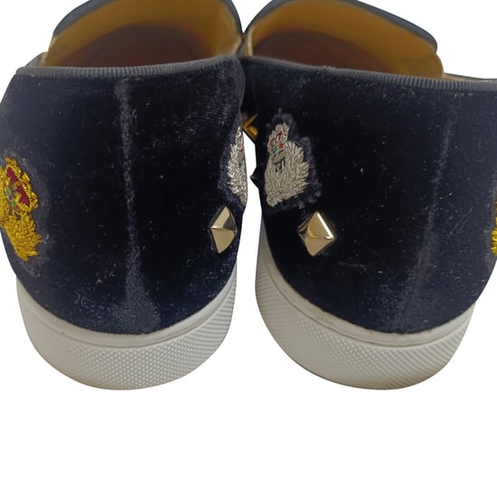 Christian Louboutin Miss Academy Slip-On Sneakers in Black Velvet - Image 2