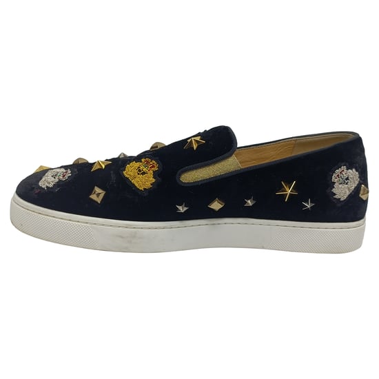 Christian Louboutin Miss Academy Slip-On Sneakers in Black Velvet - Image 3