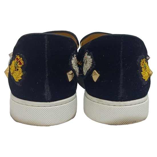 Christian Louboutin Miss Academy Slip-On Sneakers in Black Velvet - Image 5