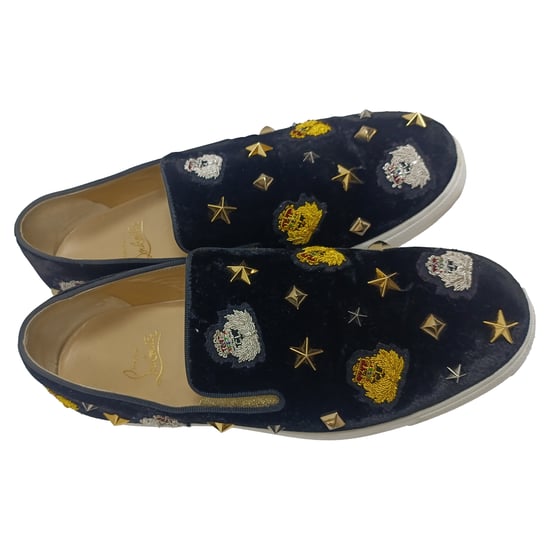 Christian Louboutin Miss Academy Slip-On Sneakers in Black Velvet - Image 6