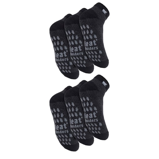 6 Paar Heren 2.3 TOG Antislip Lage Enkel Thermo Slippersokken - Image 1