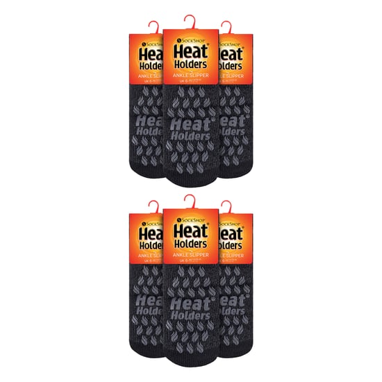 6 Paar Heren 2.3 TOG Antislip Lage Enkel Thermo Slippersokken - Image 2