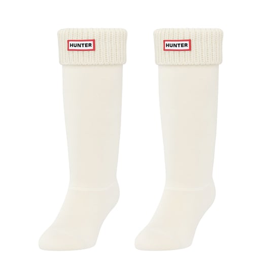 Hunter Waffle Tall White Boot Socks - Image 1