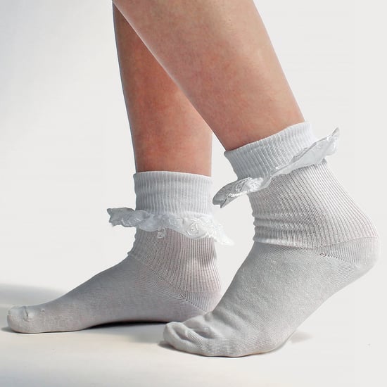 6 Pack Baby Girls White Soft Frilly Lace Socks - Image 4