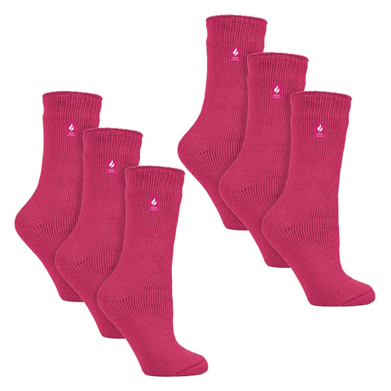 6 Par Dams Originala Tjocka Vinter Thermosockor - Image 1