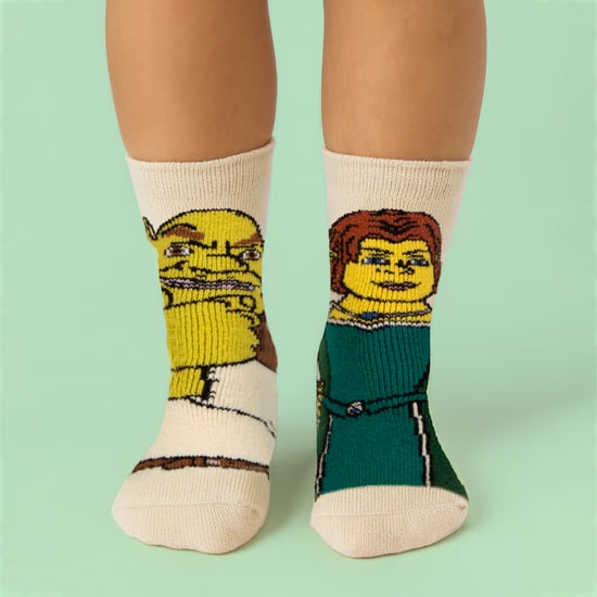 Damtermiska strumpor med Shrek-mönster och mjukt borstat foder - Image 3