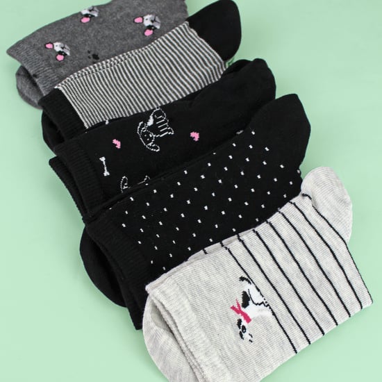 10 Pairs Ladies Dog Patterned Socks - Soft Cotton Rich Fun Dog Design Socks - Image 5