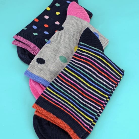 3 Pairs Dames Sokkenen met Vlekken en Strepenpatroon - Zachte Katoenen Dagelijkse Sokken - Image 5