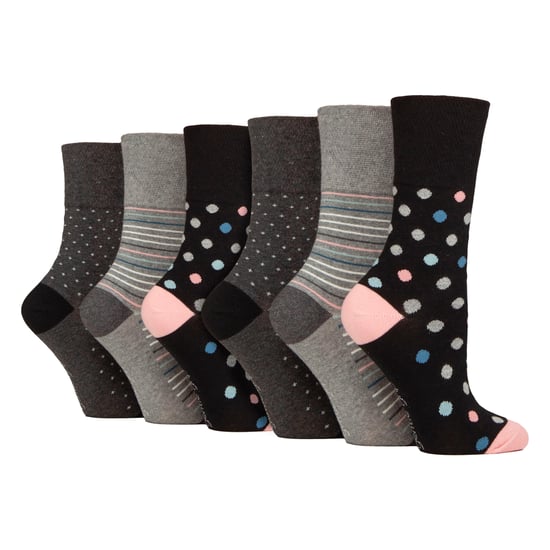 6-Pack Dames Non-Elastische Losse Top Gekleurde Katoenen Sokken - Image 1