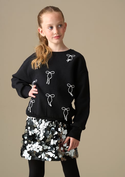 Imogen Embroidered Bow Sweat - Image 2