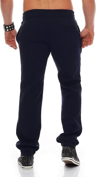 Nike Mens Navy Swoosh Cuffed Fleece Joggers - Image 3