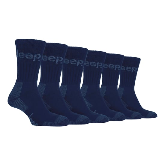 6 Pairs Mens Luxury Cushioned Cotton Hiking Socks - Image 1