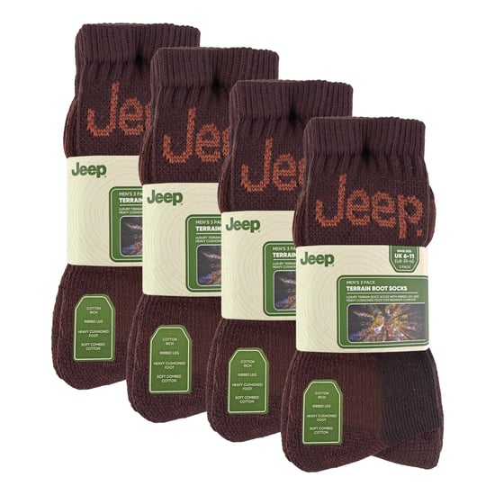 12 Pairs Mens Luxury Cushioned Cotton Hiking Socks - Image 2
