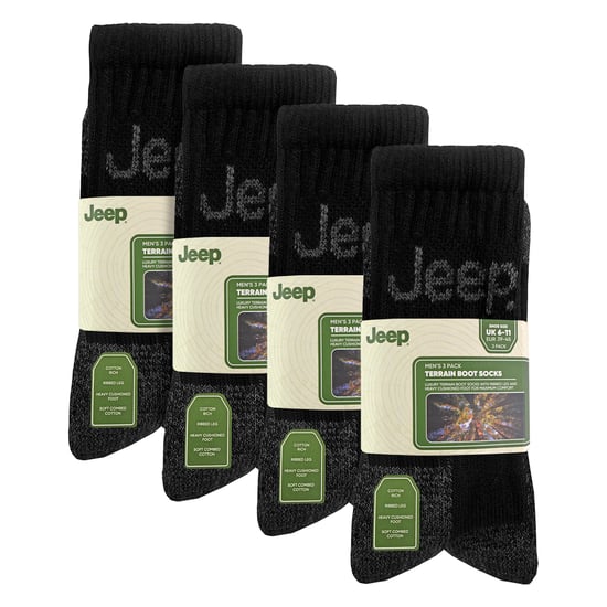 12 Pairs Mens Luxury Cushioned Cotton Hiking Socks - Image 2