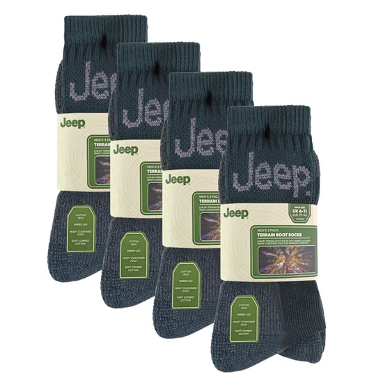 12 Pairs Mens Luxury Cushioned Cotton Hiking Socks - Image 2