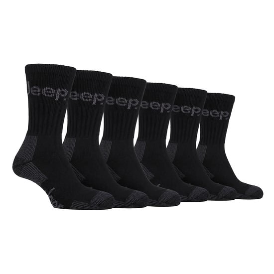 6 Pairs Mens Luxury Cushioned Cotton Hiking Socks - Image 1