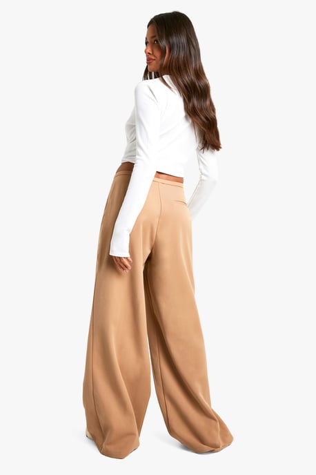 Pleated Woven Wide Leg Trouser - Image 2