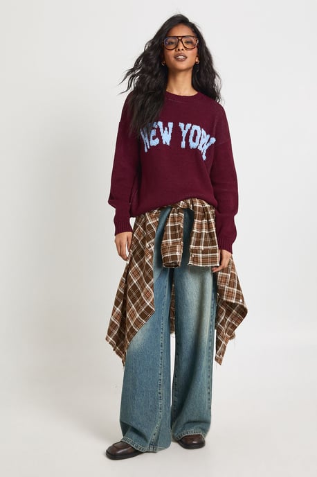 New York Crew Neck Knitted Jumper - Image 3