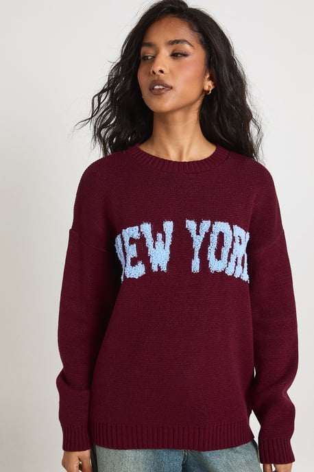 New York Crew Neck Knitted Jumper - Image 4