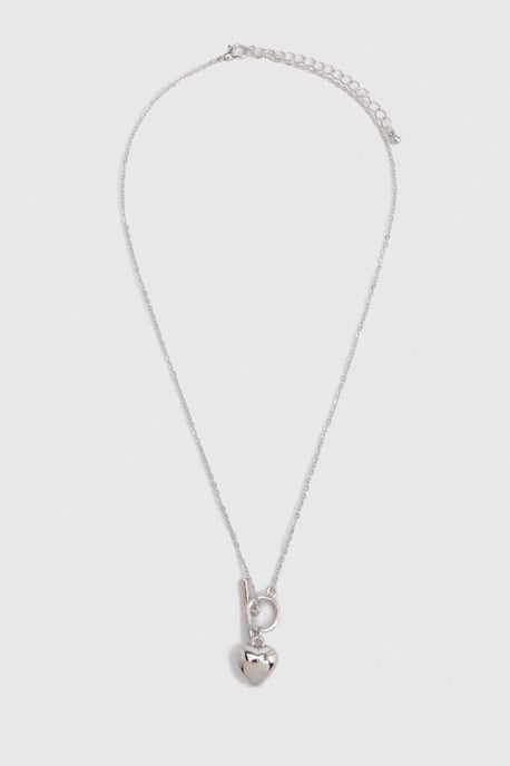 T-Bar Heart Pendant Necklace - Image 3