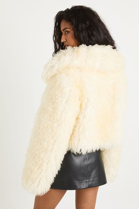 Shaggy Fur Short Coat With clasps - Image 2