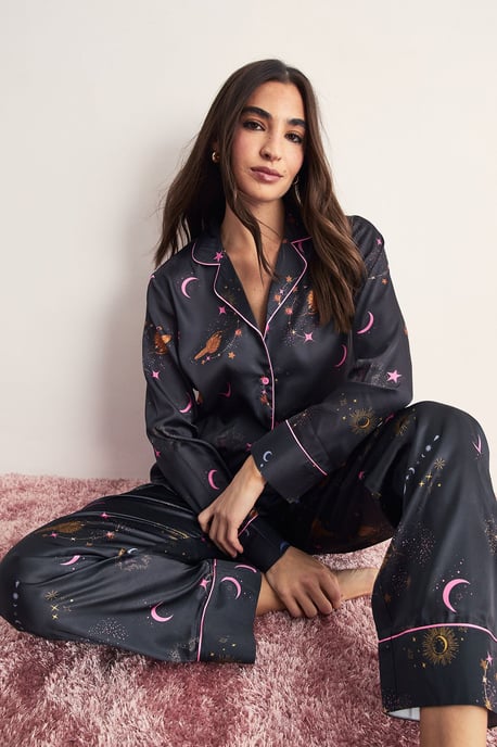Satin Celestial 6pc Pajama Set - Image 1
