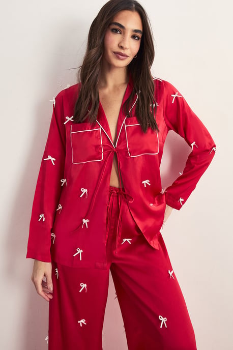 Bow Detail Shirt and Shorts Set - Image 3