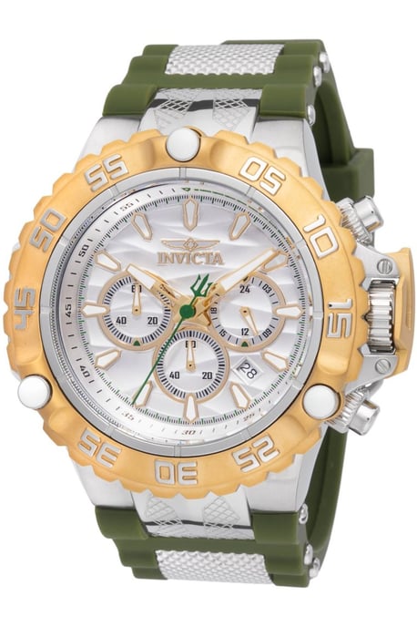 Invicta Subaqua - Poseidon 48554 Heren Horloge - Quartz Uurwerk - Roestvrij Staal met zilveren Wijzerplaat - 55mm - Image 1