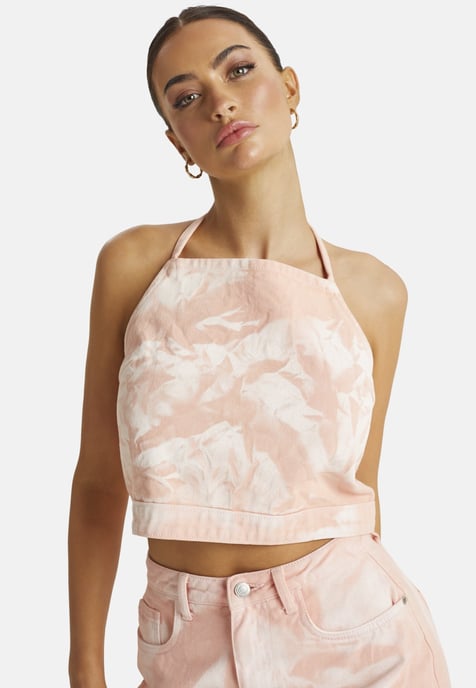 Tie Dye Halterneck Top - Image 2