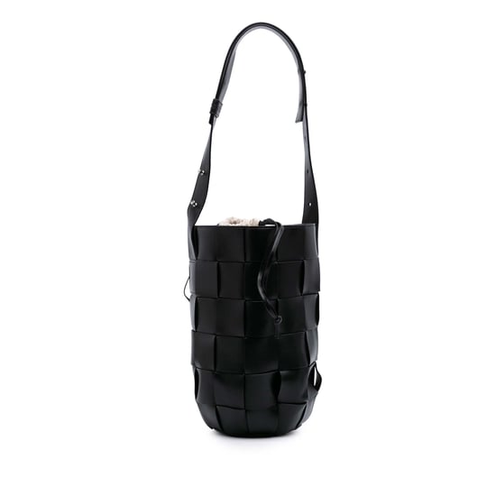 Pouch Bucket Woven Leather Bag - Image 1