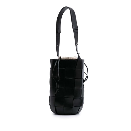 Pouch Bucket Woven Leather Bag - Image 2