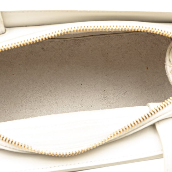 White Leather Shoulder Bag - Image 4