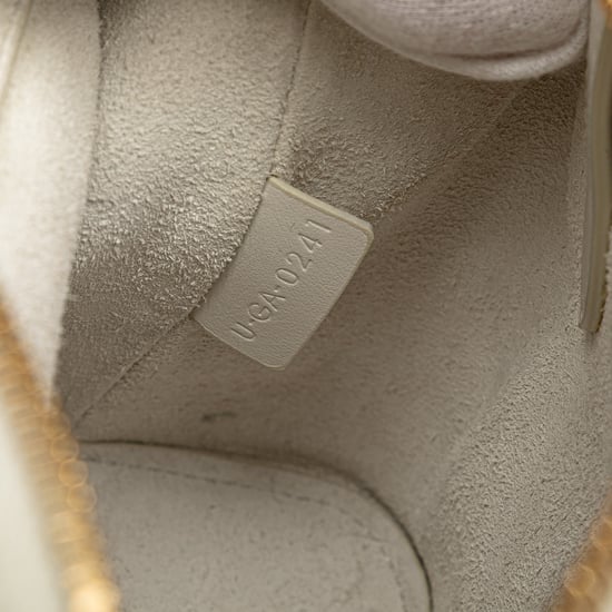 White Leather Shoulder Bag - Image 6