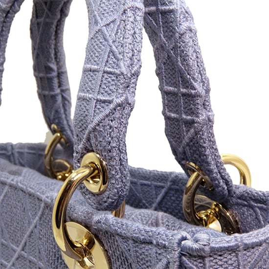 Dior Caro Mini-väska Lila Canvas - Image 5