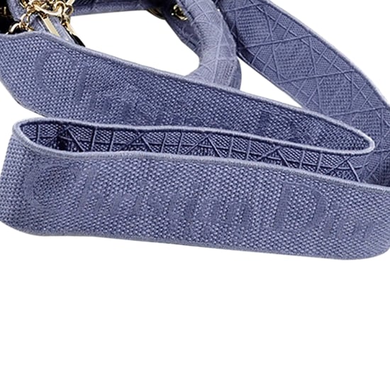 Dior Caro Mini-väska Lila Canvas - Image 6