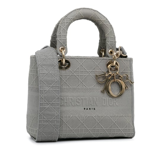 Dior Caro Mini Bag Grey Embossed Canvas - Image 2