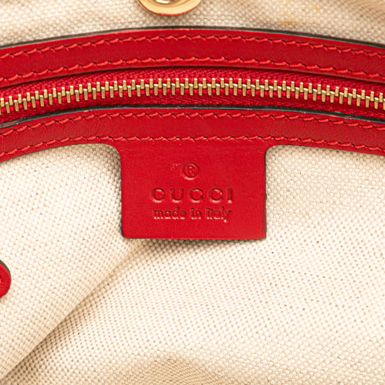 Tote Bag met Leren Handvatten Rood - Image 5